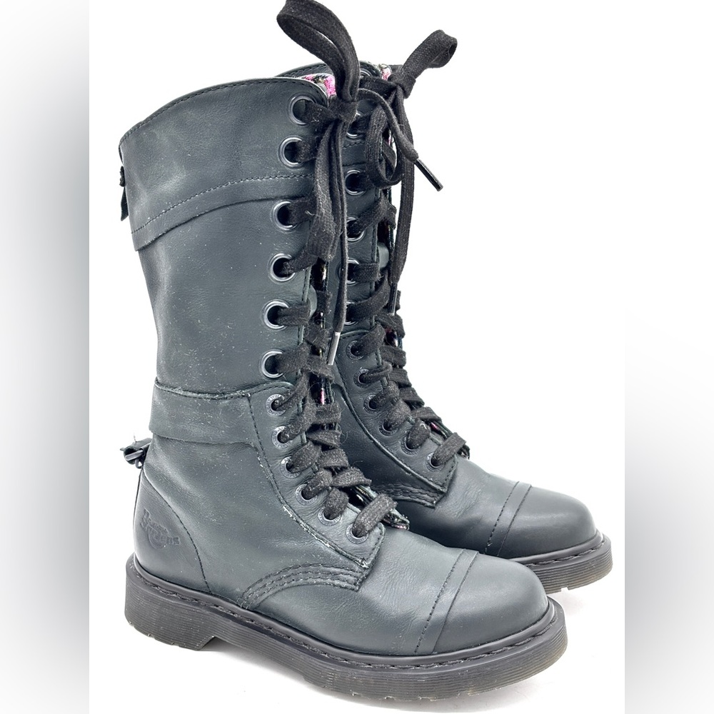 Dr. Martens Triumph Dark Green Tall Leather Boots